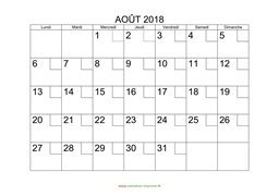 calendrier août 2018 modele 02