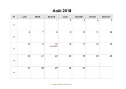 calendrier août 2018 modele 03