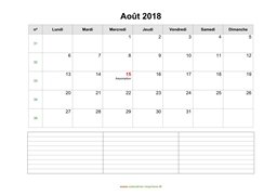 calendrier août 2018 modele 07