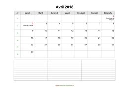 calendrier avril 2018 modele 07