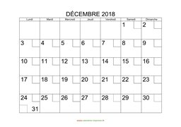 calendrier décembre 2018 modele 02