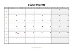 calendrier décembre 2018 modele 05