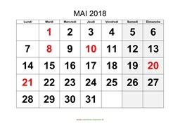 calendrier mai 2018 modele 01