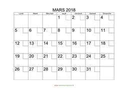 calendrier mars 2018 modele 02