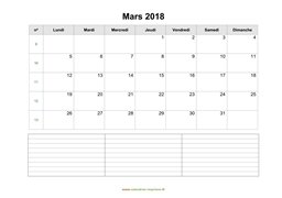 calendrier mars 2018 modele 07