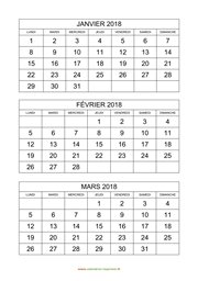 calendrier mensuel 2018 modele 04