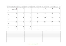 calendrier mensuel 2018 modele 07