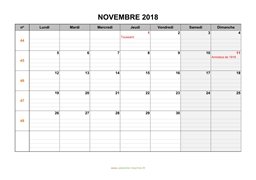 calendrier novembre 2018 modele 05