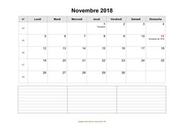 calendrier novembre 2018 modele 07
