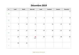 calendrier décembre 2019 modele 03