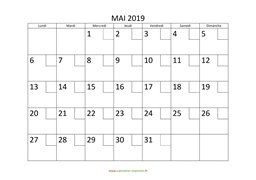 calendrier mai 2019 modele 02