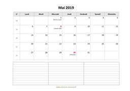 calendrier mai 2019 modele 07