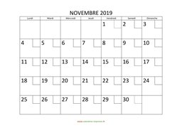 calendrier novembre 2019 modele 02