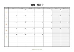 calendrier octobre 2019 modele 05