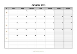 calendrier octobre 2019 modele 05