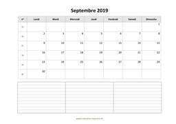 calendrier septembre 2019 modele 07