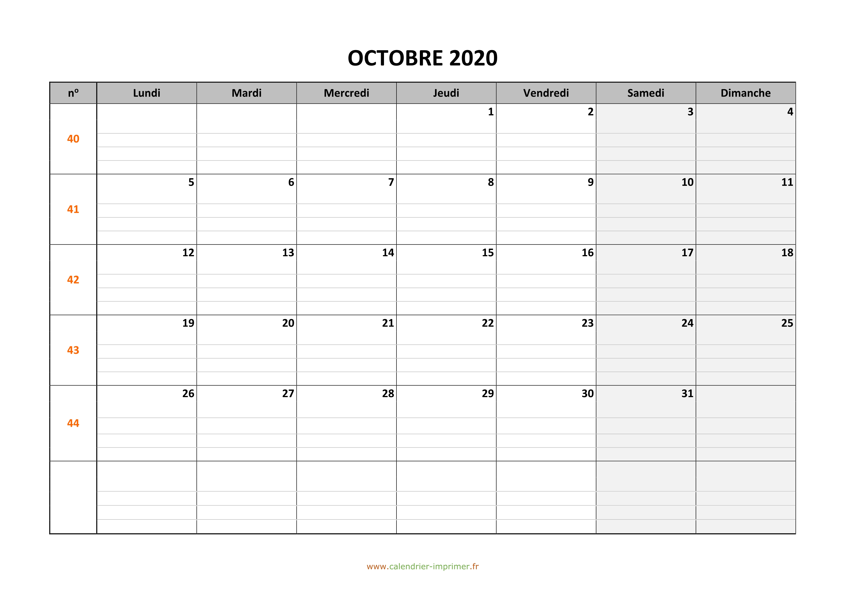  Calendrier  Octobre  2022  imprimer 