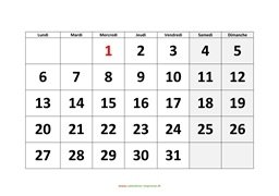 calendrier mensuel 2020 modele 01