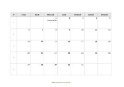 calendrier mensuel 2020 modele 03