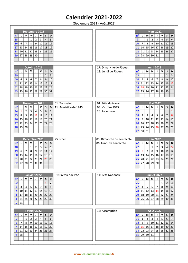 Calendrier Septembre 2022 Colonne Image Calendrier 2022