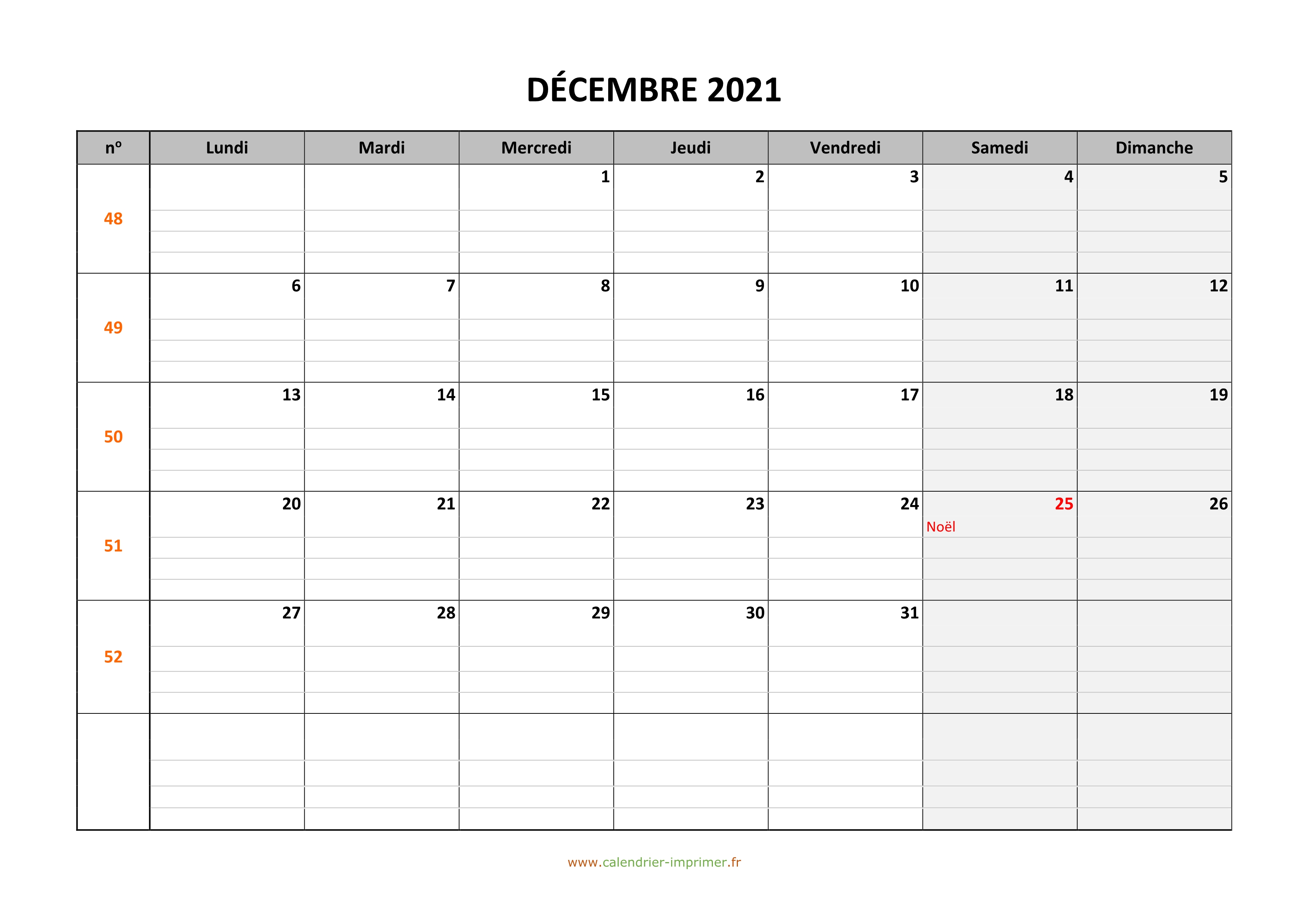 31 Décembre 2021 Quel Jour De La Semaine Calendrier Décembre 2021 à imprimer