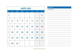calendrier août 2021 modele 06