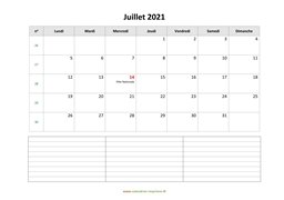 calendrier juillet 2021 modele 07