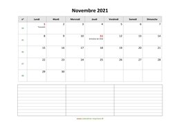 calendrier novembre 2021 modele 07