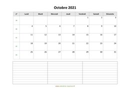 calendrier octobre 2021 modele 07