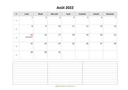 calendrier août 2022 modele 07