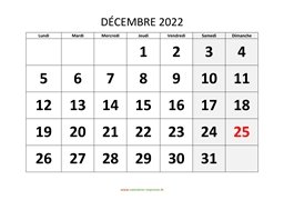calendrier décembre 2022 modele 01
