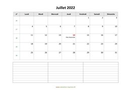 calendrier juillet 2022 modele 07