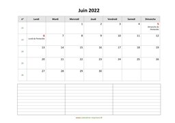 calendrier juin 2022 modele 07