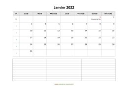 calendrier mensuel 2022 modele 07