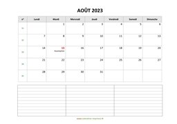 calendrier août 2023 modele 07