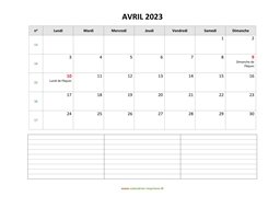 calendrier avril 2023 modele 07