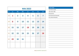 calendrier mai 2023 modele 06