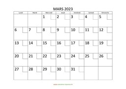 calendrier mars 2023 modele 02