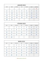 calendrier mensuel 2023 modele 04