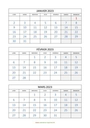 calendrier mensuel 2023 modele 04