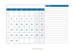 calendrier mensuel 2023 modele 06