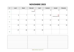 calendrier novembre 2023 modele 07