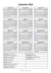 calendrier annuel 2024 vacances vertical