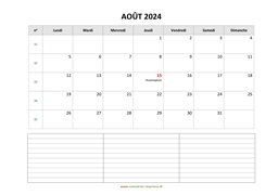 calendrier août 2024 modele 07