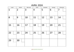 calendrier avril 2024 modele 02