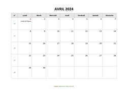 calendrier avril 2024 modele 03