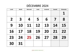 calendrier décembre 2024 modele 01