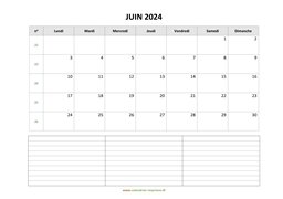 calendrier juin 2024 modele 07