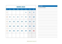 calendrier mars 2024 modele 06