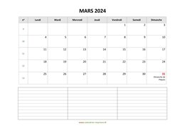calendrier mars 2024 modele 07